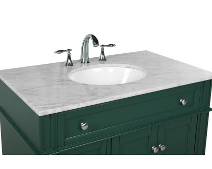 Elegant Single Bathroom Vanity Set - Green, L 36" (VF12536GN)