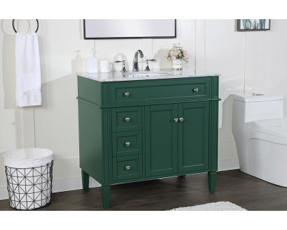 Elegant Single Bathroom Vanity Set - Green, L 36" (VF12536GN)