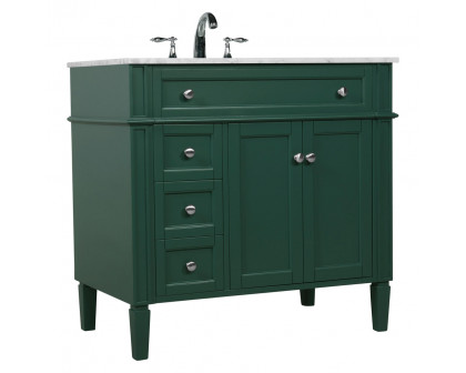 Elegant Single Bathroom Vanity Set - Green, L 36" (VF12536GN)