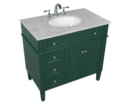 Elegant Single Bathroom Vanity Set - Green, L 36" (VF12536GN)