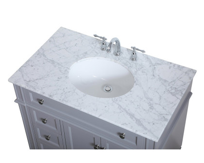 Elegant Single Bathroom Vanity Set - Gray, L 36" (VF12536GR)