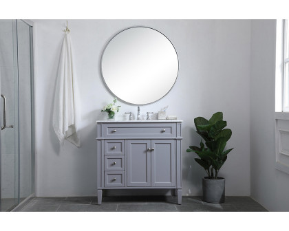 Elegant Single Bathroom Vanity Set - Gray, L 36" (VF12536GR)