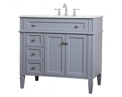 Elegant Single Bathroom Vanity Set - Gray, L 36" (VF12536GR)