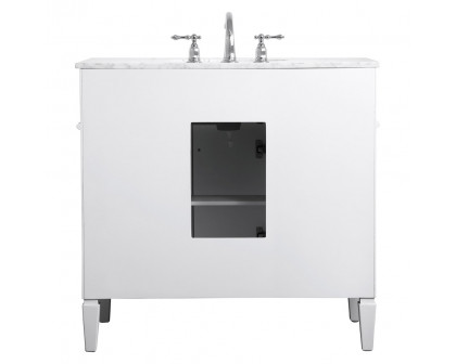 Elegant Single Bathroom Vanity Set - White, L 36" (VF12536WH)