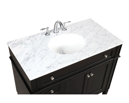 Elegant Single Bathroom Vanity Set - Black, L 40" (VF12540BK)