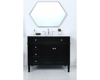 Elegant Single Bathroom Vanity Set - Black, L 40" (VF12540BK)