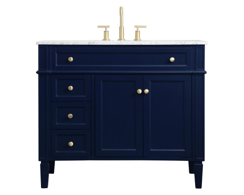 Elegant Single Bathroom Vanity Set - Blue, L 40" (VF12540BL)