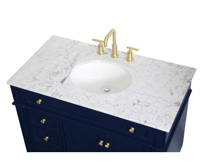 Elegant Single Bathroom Vanity Set - Blue, L 40" (VF12540BL)