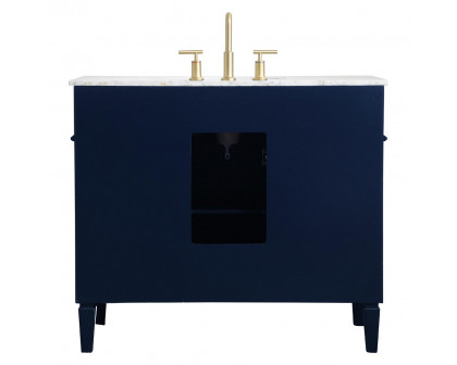 Elegant Single Bathroom Vanity Set - Blue, L 40" (VF12540BL)