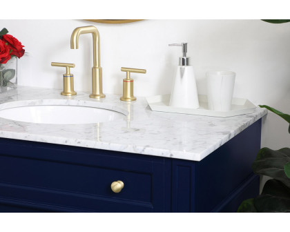 Elegant Single Bathroom Vanity Set - Blue, L 40" (VF12540BL)