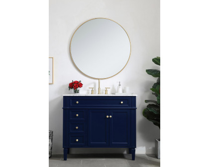 Elegant Single Bathroom Vanity Set - Blue, L 40" (VF12540BL)