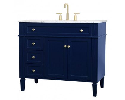 Elegant Single Bathroom Vanity Set - Blue, L 40" (VF12540BL)