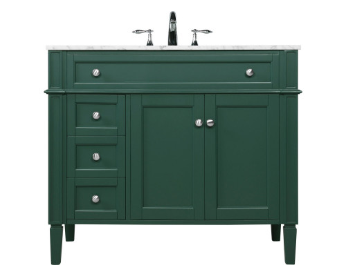 Elegant Single Bathroom Vanity Set - Green, L 40" (VF12540GN)