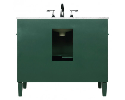 Elegant Single Bathroom Vanity Set - Green, L 40" (VF12540GN)