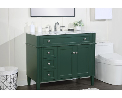 Elegant Single Bathroom Vanity Set - Green, L 40" (VF12540GN)