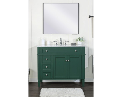 Elegant Single Bathroom Vanity Set - Green, L 40" (VF12540GN)