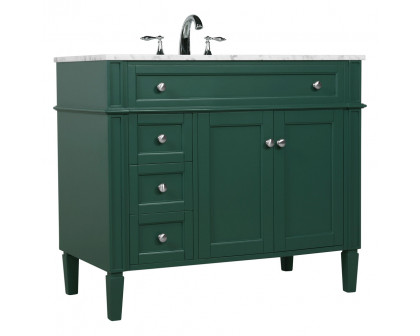 Elegant Single Bathroom Vanity Set - Green, L 40" (VF12540GN)