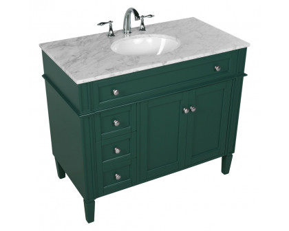 Elegant Single Bathroom Vanity Set - Green, L 40" (VF12540GN)