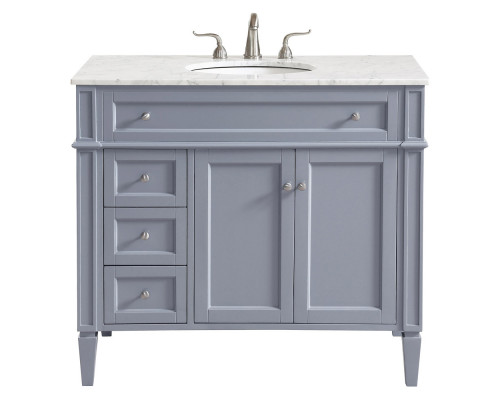 Elegant Single Bathroom Vanity Set - Gray, L 40" (VF12540GR)