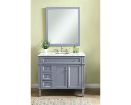 Elegant Single Bathroom Vanity Set - Gray, L 40" (VF12540GR)