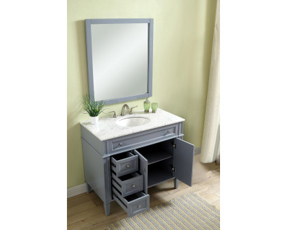 Elegant Single Bathroom Vanity Set - Gray, L 40" (VF12540GR)