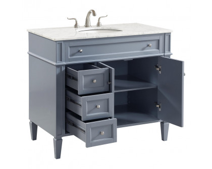 Elegant Single Bathroom Vanity Set - Gray, L 40" (VF12540GR)