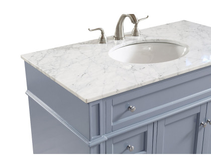 Elegant Single Bathroom Vanity Set - Gray, L 40" (VF12540GR)