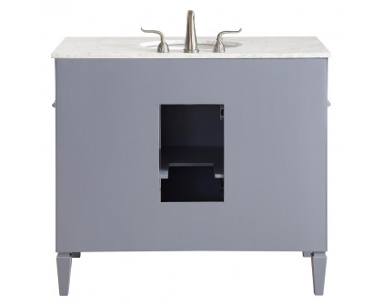 Elegant Single Bathroom Vanity Set - Gray, L 40" (VF12540GR)