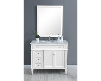 Elegant Single Bathroom Vanity Set - White, L 40" (VF12540WH)