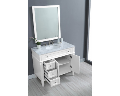 Elegant Single Bathroom Vanity Set - White, L 40" (VF12540WH)