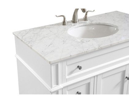 Elegant Single Bathroom Vanity Set - White, L 40" (VF12540WH)