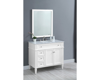 Elegant Single Bathroom Vanity Set - White, L 40" (VF12540WH)