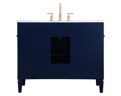 Elegant 42" Single Bathroom Vanity Set - Blue (VF12542BL)