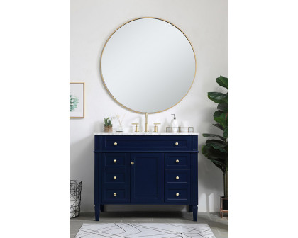 Elegant 42" Single Bathroom Vanity Set - Blue (VF12542BL)