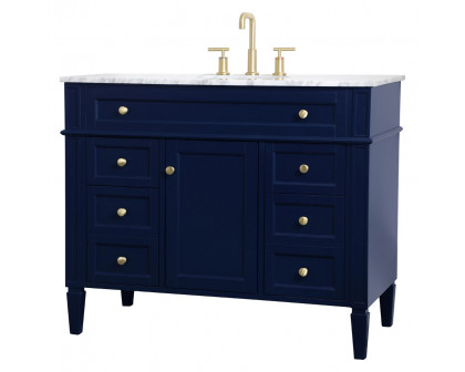 Elegant 42" Single Bathroom Vanity Set - Blue (VF12542BL)