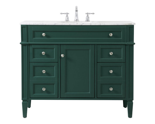 Elegant 42" Single Bathroom Vanity Set - Green (VF12542GN)