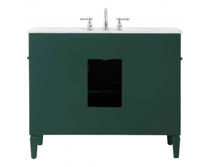 Elegant 42" Single Bathroom Vanity Set - Green (VF12542GN)