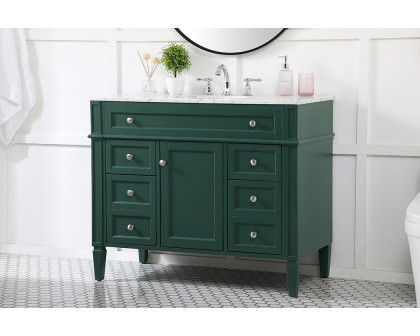 Elegant 42" Single Bathroom Vanity Set - Green (VF12542GN)