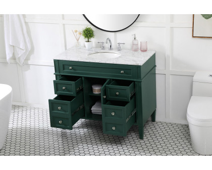 Elegant 42" Single Bathroom Vanity Set - Green (VF12542GN)