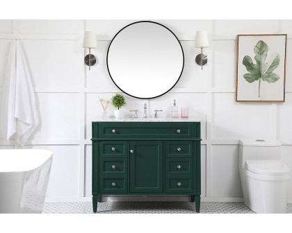 Elegant 42" Single Bathroom Vanity Set - Green (VF12542GN)