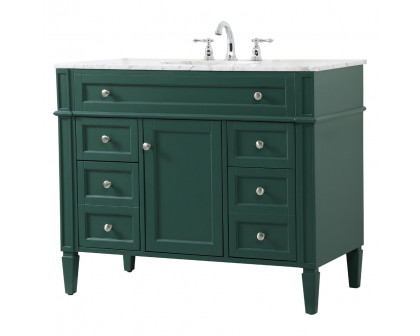 Elegant 42" Single Bathroom Vanity Set - Green (VF12542GN)