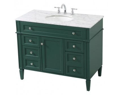 Elegant 42" Single Bathroom Vanity Set - Green (VF12542GN)