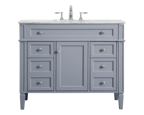 Elegant 42" Single Bathroom Vanity Set - Gray (VF12542GR)