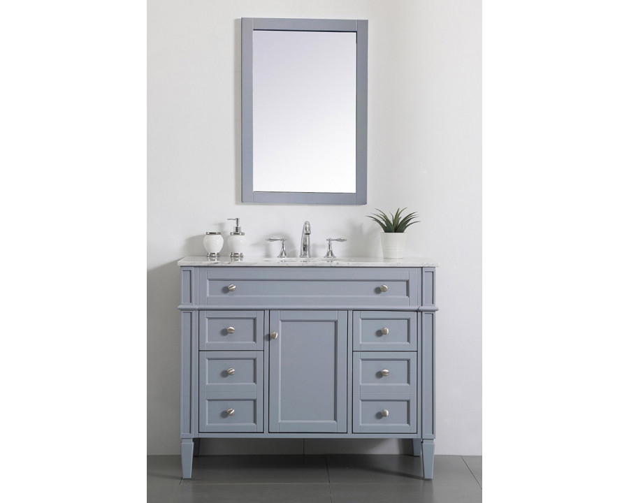 Elegant 42" Single Bathroom Vanity Set - Gray (VF12542GR)