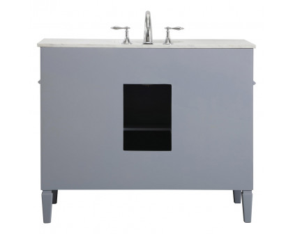 Elegant 42" Single Bathroom Vanity Set - Gray (VF12542GR)