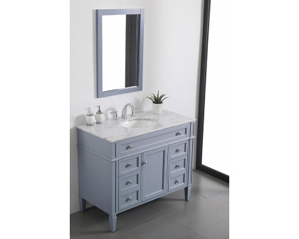 Elegant 42" Single Bathroom Vanity Set - Gray (VF12542GR)