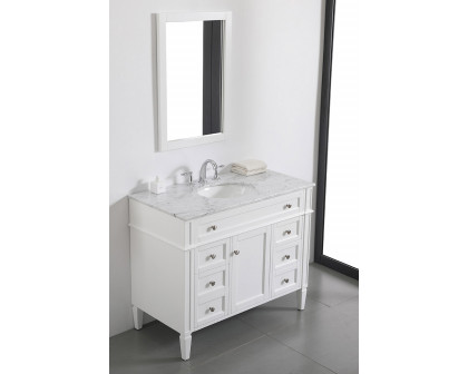 Elegant 42" Single Bathroom Vanity Set - White (VF12542WH)