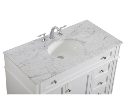 Elegant 42" Single Bathroom Vanity Set - White (VF12542WH)