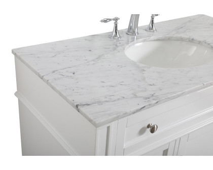 Elegant 42" Single Bathroom Vanity Set - White (VF12542WH)