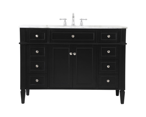 Elegant 60" Single Bathroom Vanity Set - Black (VF12548BK)